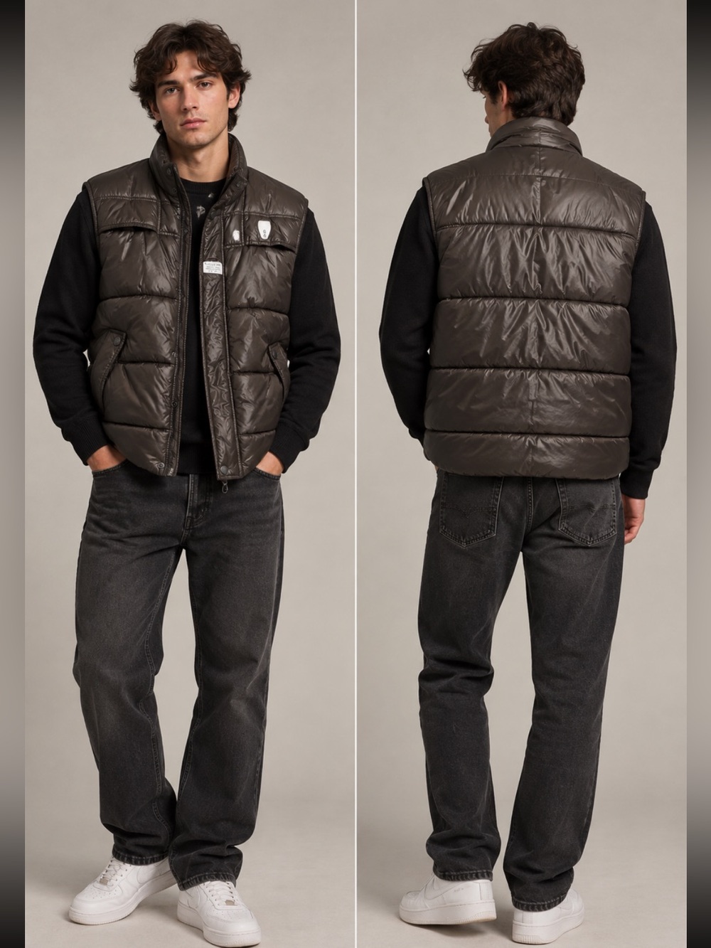 G-RAW, puffy sleeveless vest!